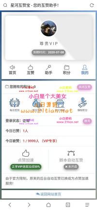 简约清新的香橙系统互赞网美化模板