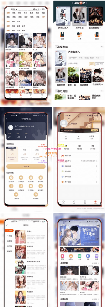 价值1280的uniapp小说漫画APP小说源码/会员阅读/月票功能-源码天堂