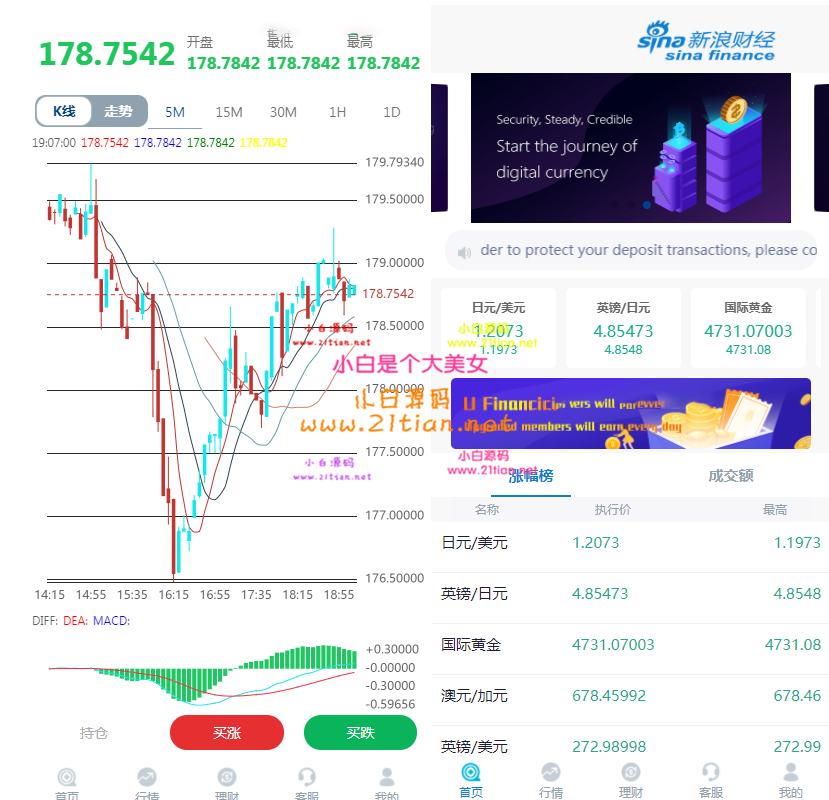 点位盘K线修复外汇时间盘余额宝会员等级源码-源码天堂