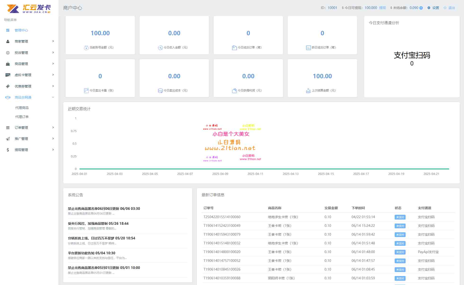 【企业自动发卡系统商业版】代理分销+全新UI+多模板｜附完整教程｜Nginx/PHP7.0/MySQL5.6实测可用-源码天堂