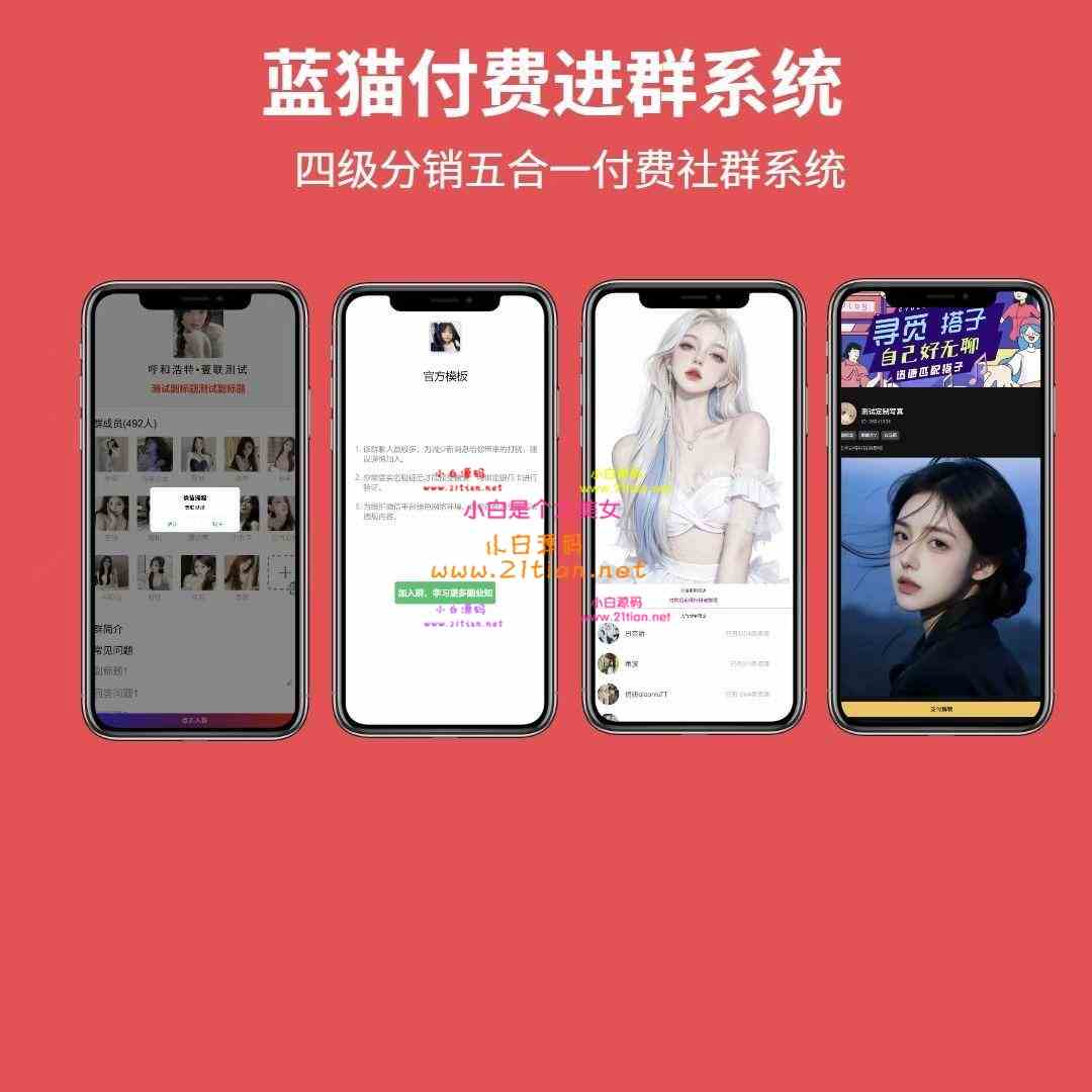 图片[2]-【蓝猫进群系统公益版】五合一多功能系统｜更新++模板与资源模板｜简易部署-源码天堂