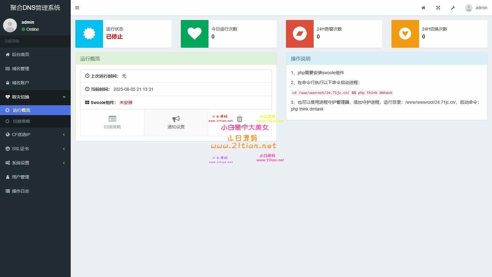 图片[2]-【聚合DNS管理系统v2.8】多平台域名解析+多用户+API接口｜支持容灾/CF优选/SSL自动部署-源码天堂