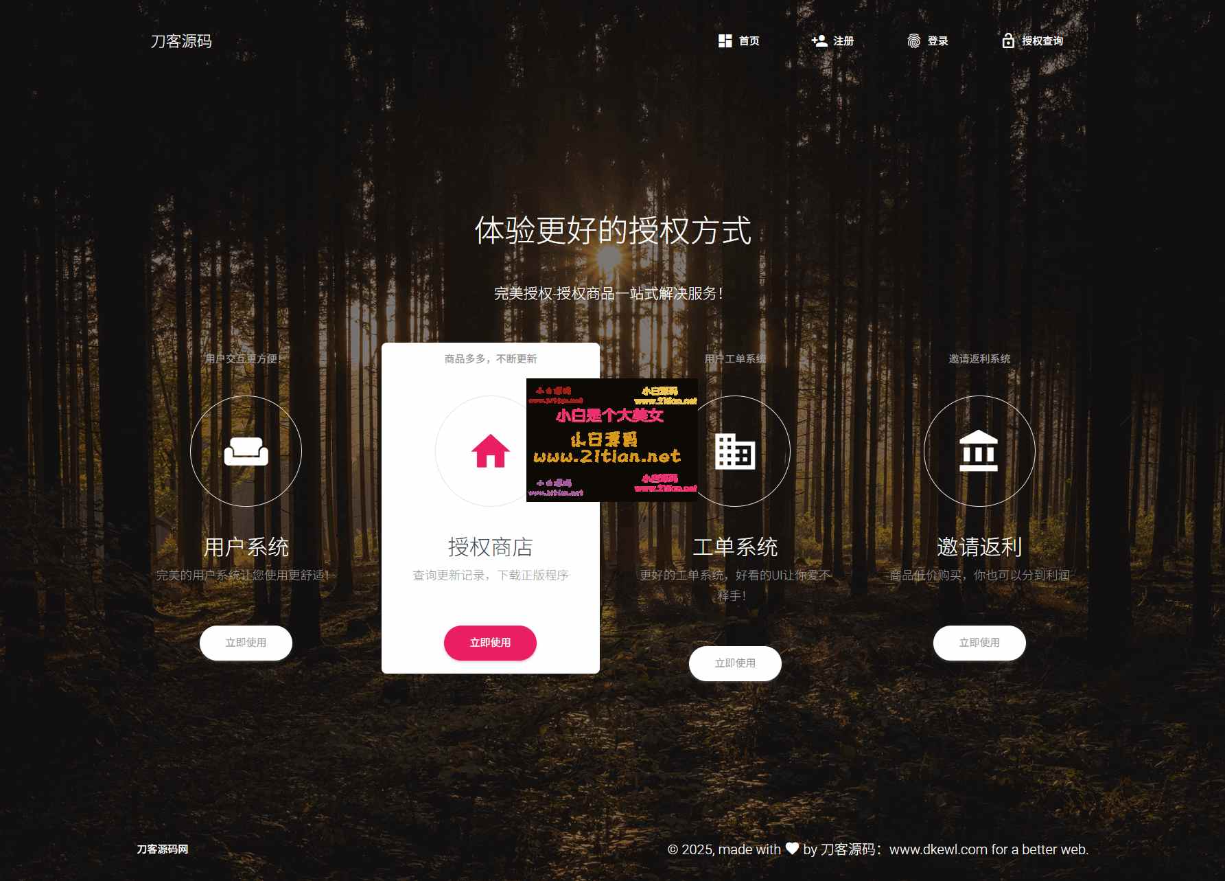 图片[2]-【PHP域名授权系统源码】授权管理+工单系统+精美UI｜三重验证｜附详细教程-源码天堂