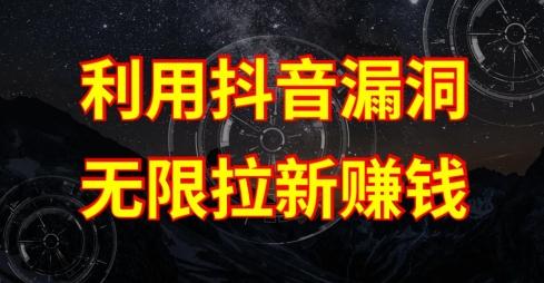 利用抖音链接漏洞，无限拉新赚钱【漏洞原理+操作流程】【揭秘】-源码天堂