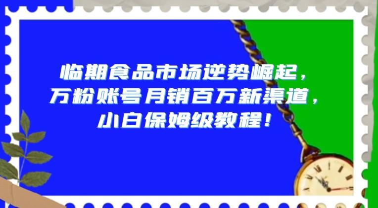 临期食品市场逆势崛起，万粉账号月销百万新渠道，小白保姆级教程【揭秘】-源码天堂