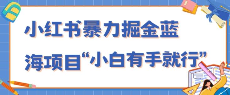 小红书暴力掘金蓝海项目，轻松日入1000+、小白有手就行（附新引流方法，不违规）-源码天堂