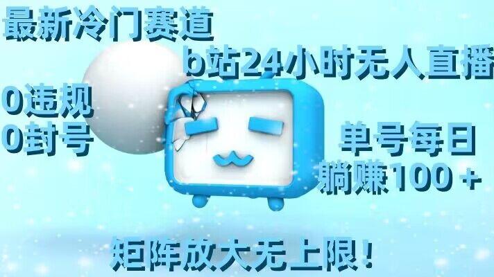最新冷门赛道，b站24小时无人直播，0违规0封号，单号每日躺赚100＋，矩阵放大无上限【揭秘】-源码天堂
