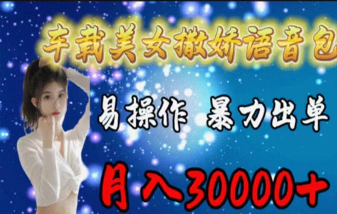 车载美女撒娇语音包，执行就出单，月入3000＋，小白看完课程就能马上实操-源码天堂