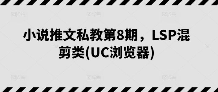 小说推文私教第8期，LSP混剪类(UC浏览器)-源码天堂