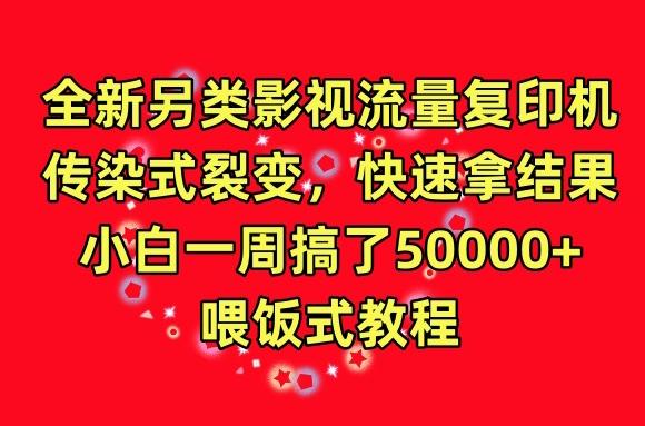 全新另类影视流量复印机，传染式裂变，快速拿结果，小白一周搞了50000+，喂饭式教程【揭秘】-源码天堂
