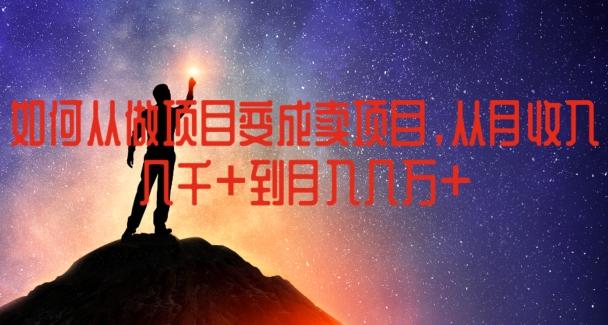 如何从做项目变成卖项目，从月收入几千到月入几万【揭秘】-源码天堂