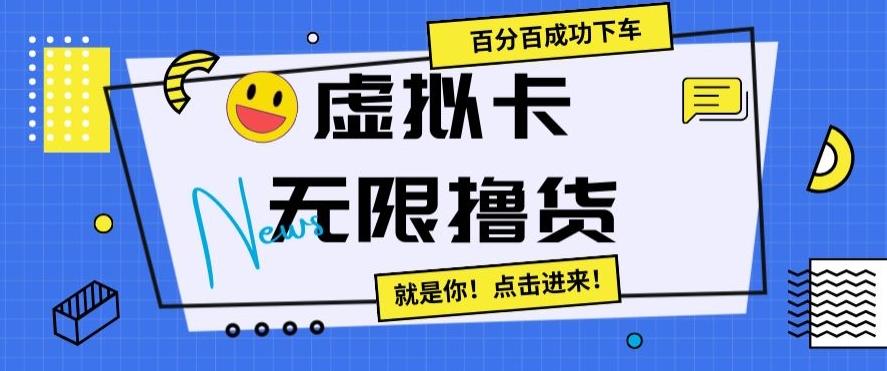 虚拟卡无限撸货，百分百成功下车【仅揭秘】-源码天堂