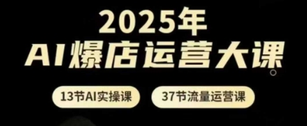 2025年AI爆店运营大课，13节AI实操课+37节流量运营课-源码天堂