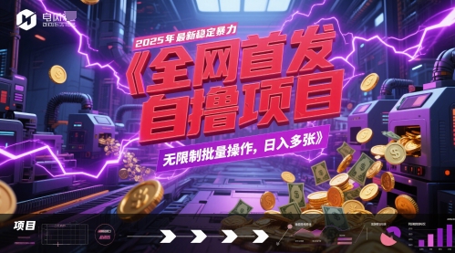 全网首发，2025年最新稳定暴力全自动自撸项目，无限制批量操作，日入多张【揭秘】-源码天堂