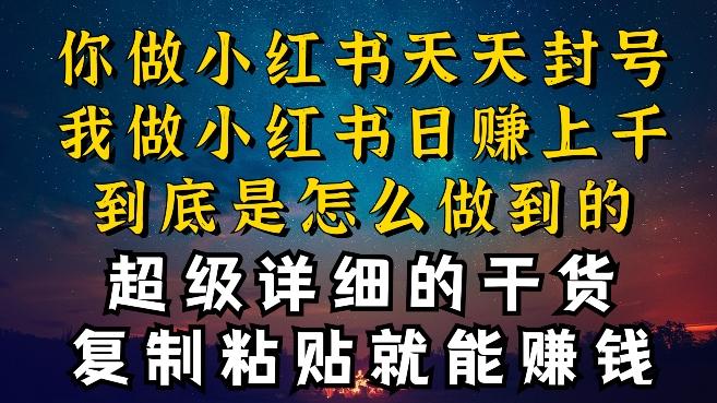 都知道小红书能引流私域变现，可为什么我能一天引流几十人变现上千，但你却频频封号违规被限流【揭秘】-源码天堂
