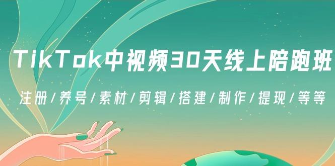 TikTok中视频-30天线上陪跑班：注册/养号/素材/剪辑/搭建/制作/提现/等等-源码天堂