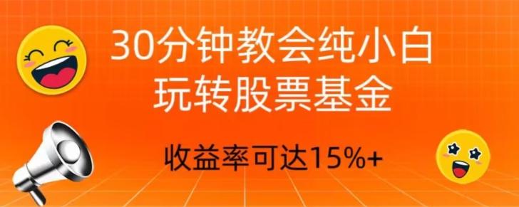 30分钟教会你玩转股票基金，只教好的筛选方法，不荐股-源码天堂