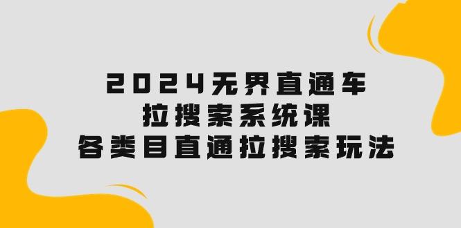2024无界直通车·拉搜索系统课：各类目直通车 拉搜索玩法！-源码天堂