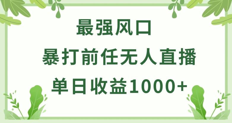 暴打前任小游戏无人直播单日收益1000+，收益稳定，爆裂变现，小白可直接上手【揭秘】-源码天堂