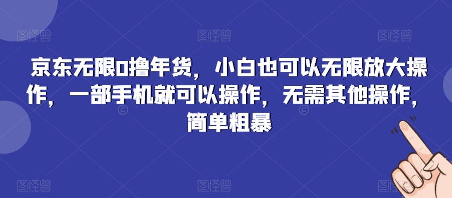 京东无限0撸年货，小白也可以无限放大操作，一部手机就可以操作，无需其他操作，简单粗暴-源码天堂