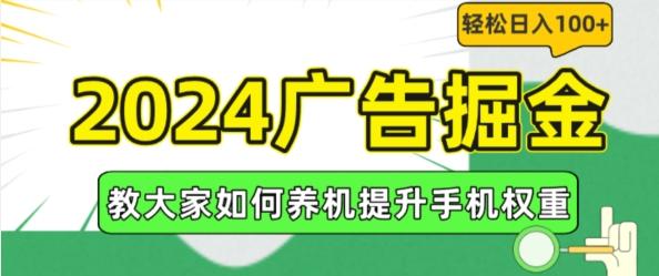 2024广告掘金，教大家如何养机提升手机权重，轻松日入100+【揭秘】-源码天堂