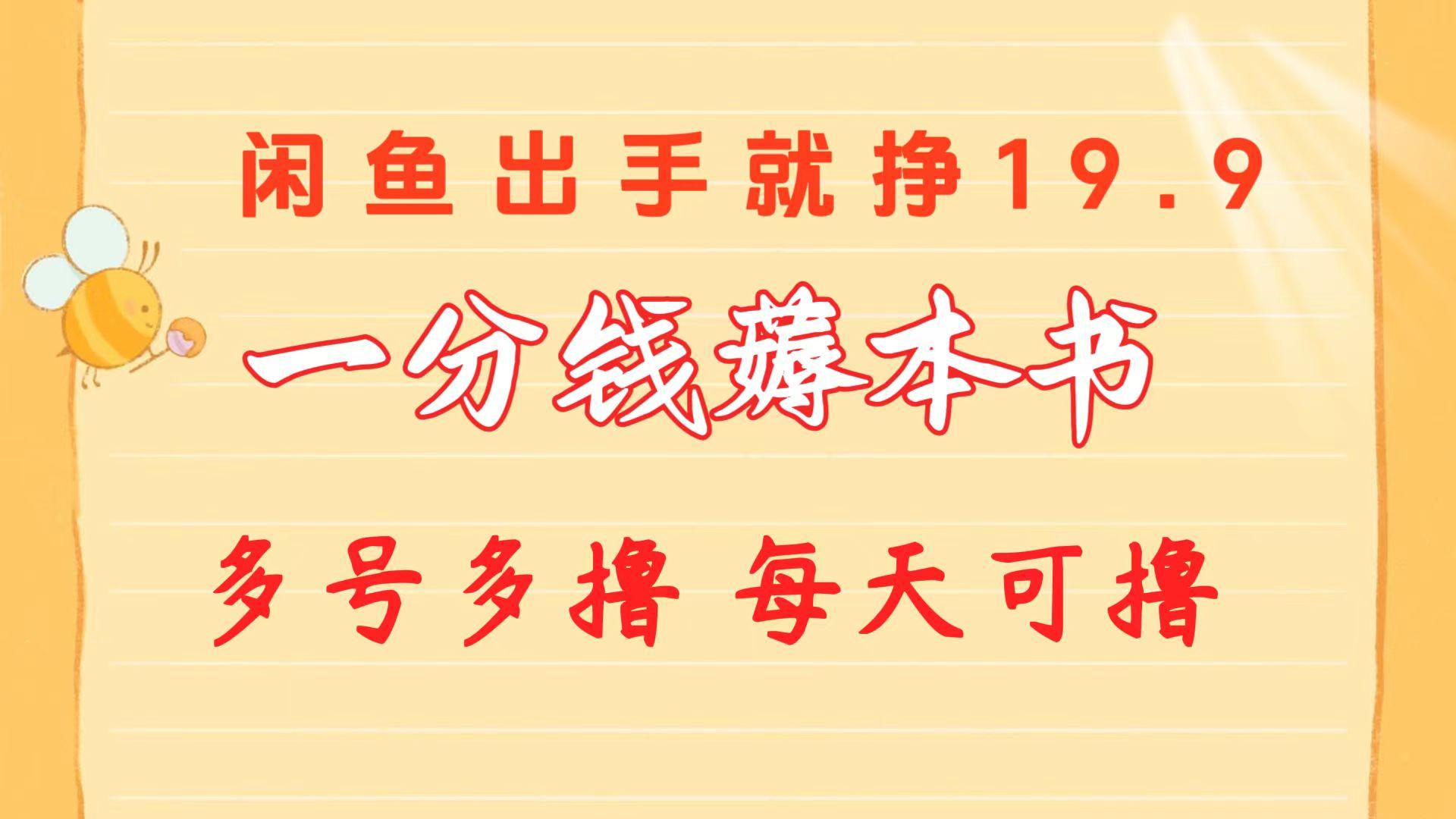 一分钱薅本书 闲鱼出售9.9-19.9不等 多号多撸  新手小白轻松上手-源码天堂