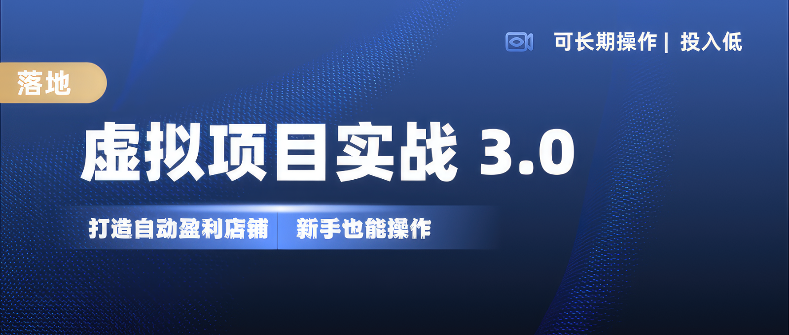 虚拟项目实操落地 3.0,新手轻松上手，单品月入1W+-源码天堂