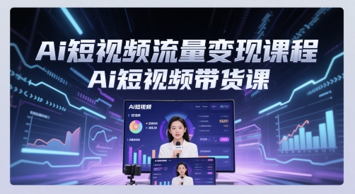 Ai短视频流量变现课程，Ai短视频带货课-源码天堂