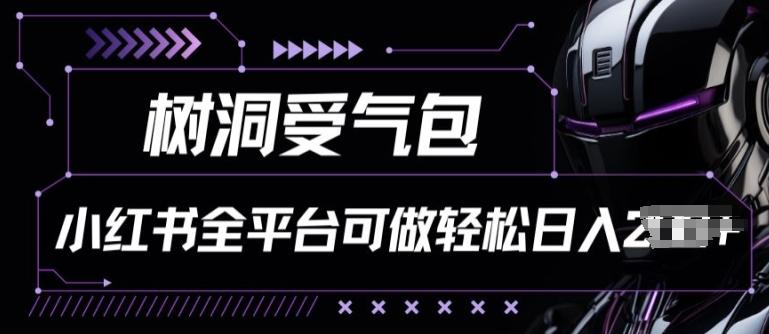 小红书等全平台树洞受气包项目，轻松日入一两张【揭秘】-源码天堂