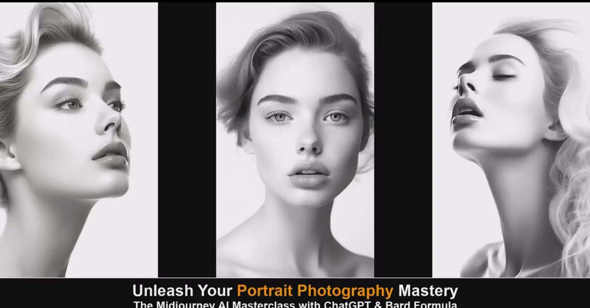 图片[1]-(9312期)Midjourney v5 ChatGPT 和 Bard AI人工智能人像摄影大师班-15节-中英字幕-源码天堂