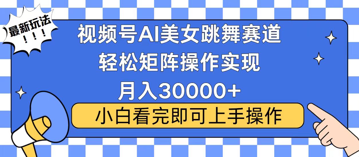 视频号蓝海赛道玩法，当天起号，拉爆流量收益，小白也能轻松月入30000+-源码天堂