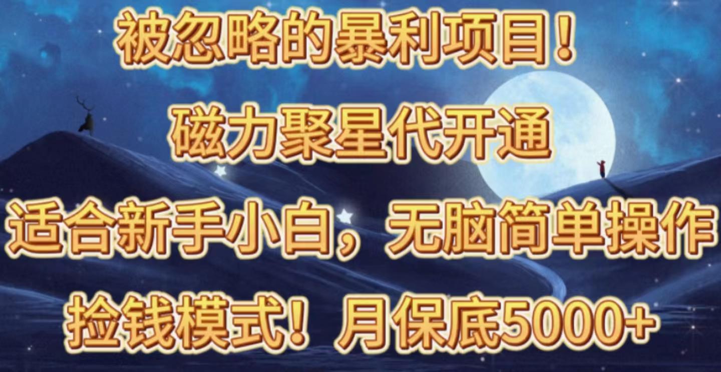 被忽略的暴利项目！磁力聚星代开通捡钱模式，轻松月入五六千-源码天堂