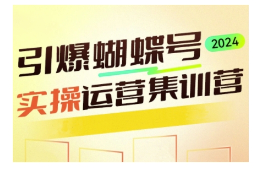 引爆蝴蝶号实操运营，助力你深度掌握蝴蝶号运营，实现高效实操，开启流量变现之路-源码天堂