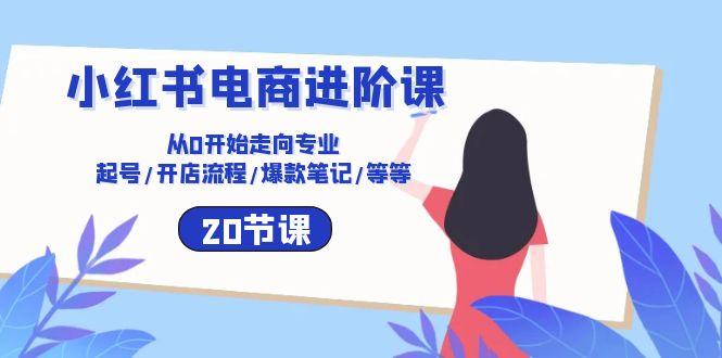 小红书电商进阶课：从0开始走向专业 起号/开店流程/爆款笔记/等等(20节-源码天堂