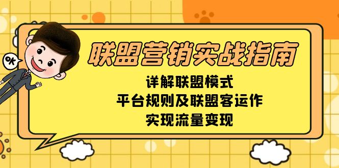 联盟营销实战指南，详解联盟模式、平台规则及联盟客运作，实现流量变现-源码天堂