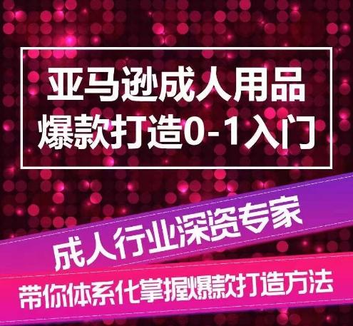 亚马逊成人用品爆款打造0-1入门，系统化讲解亚马逊成人用品爆款打造的流程-源码天堂