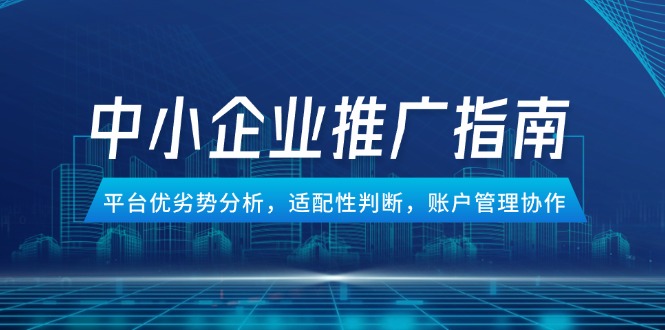 中小企业竞价推广指南，平台优劣势分析，适配性判断，账户管理协作-源码天堂