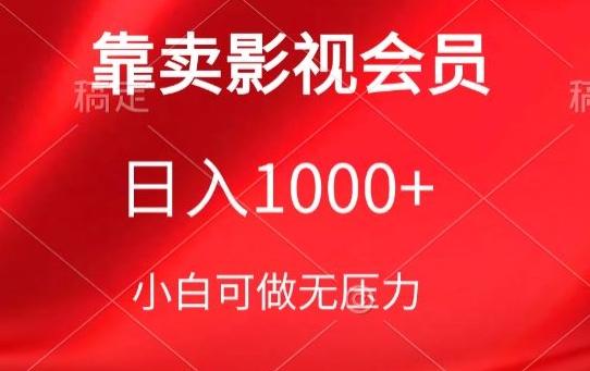 靠卖影视会员，日入1000+，落地保姆级教程，新手可学【揭秘】-源码天堂