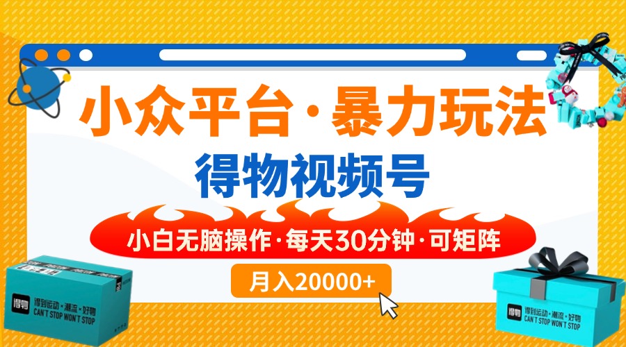 （14194期）小众平台暴力玩法，一键搬运爆款视频，可矩阵小白无脑操作，每天30分钟…-源码天堂