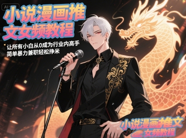 小说漫画推文女频教程，让所有小白从0成为行业内高手，简单暴力兼职轻松挣米-源码天堂