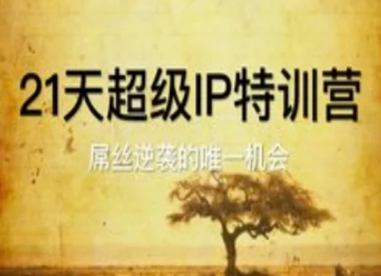 21天超级IP特训营，屌丝逆袭的唯一机会-源码天堂