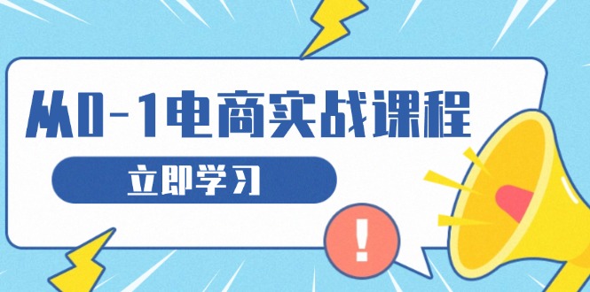 从零做电商实战课程，教你如何获取访客、选品布局，搭建基础运营团队-源码天堂