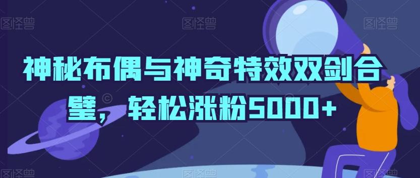 神秘布偶与神奇特效双剑合璧，轻松涨粉5000+【揭秘】-源码天堂