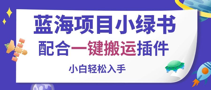 蓝海项目小绿书，配合一键搬运插件，小白轻松入手-源码天堂