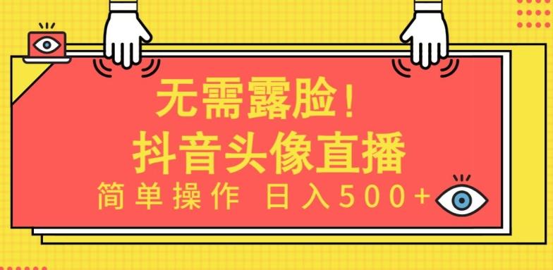 无需露脸，Ai头像直播项目，简单操作日入500+【揭秘】-源码天堂