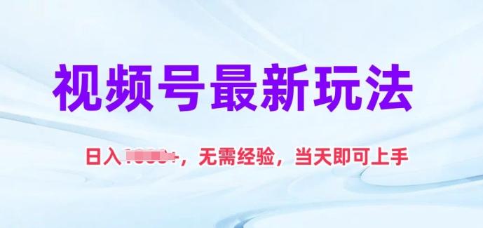视频号最新玩法，日入1k+，无需经验，当天即可上手【揭秘】-源码天堂