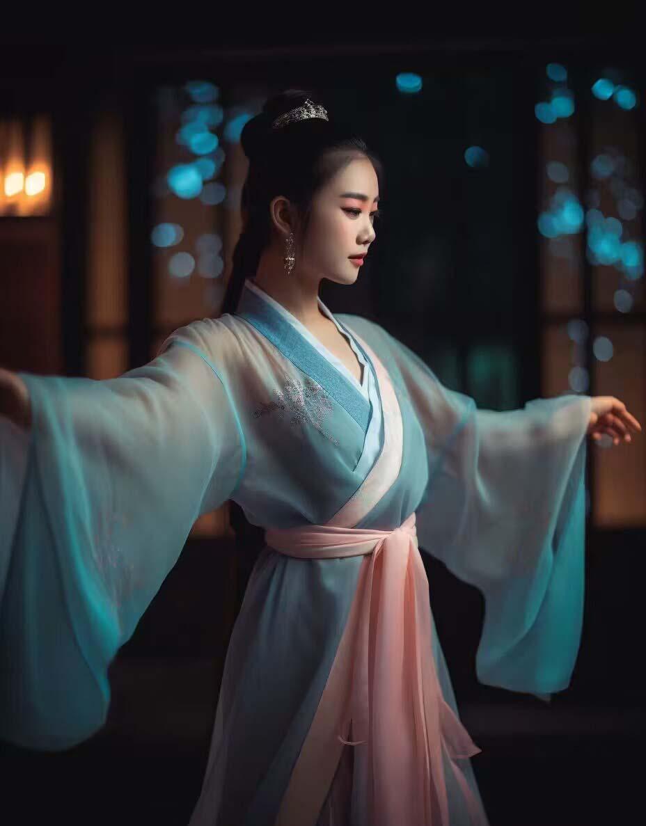 Midjourney关键词-AI生成中国风古装汉服美女人像提示关键词-源码天堂