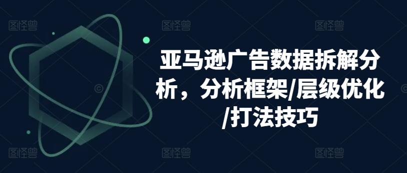 亚马逊广告数据拆解分析，分析框架/层级优化/打法技巧-源码天堂