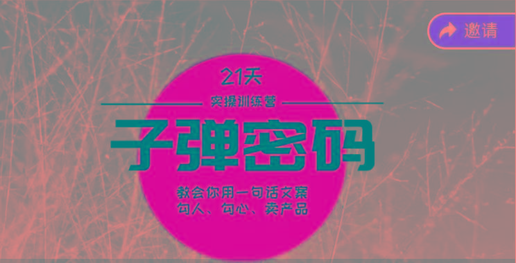 《子弹密码训练营》-用一句话文案勾人勾心卖产品，21天学到顶尖文案大师策略和技巧-源码天堂