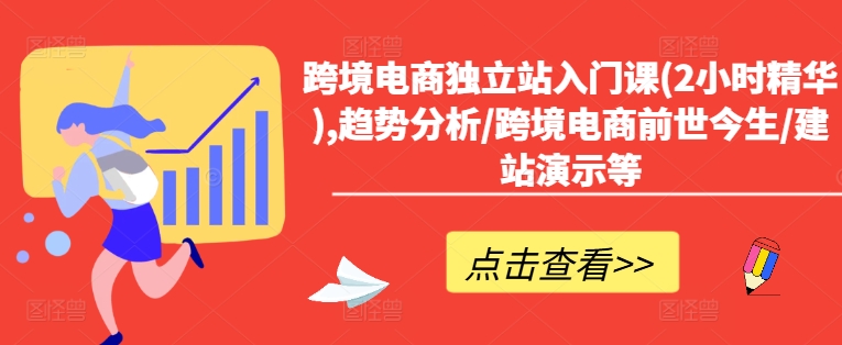 跨境电商独立站入门课(2小时精华),趋势分析/跨境电商前世今生/建站演示等-源码天堂